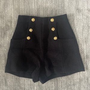 Zara Black Tweed Shorts